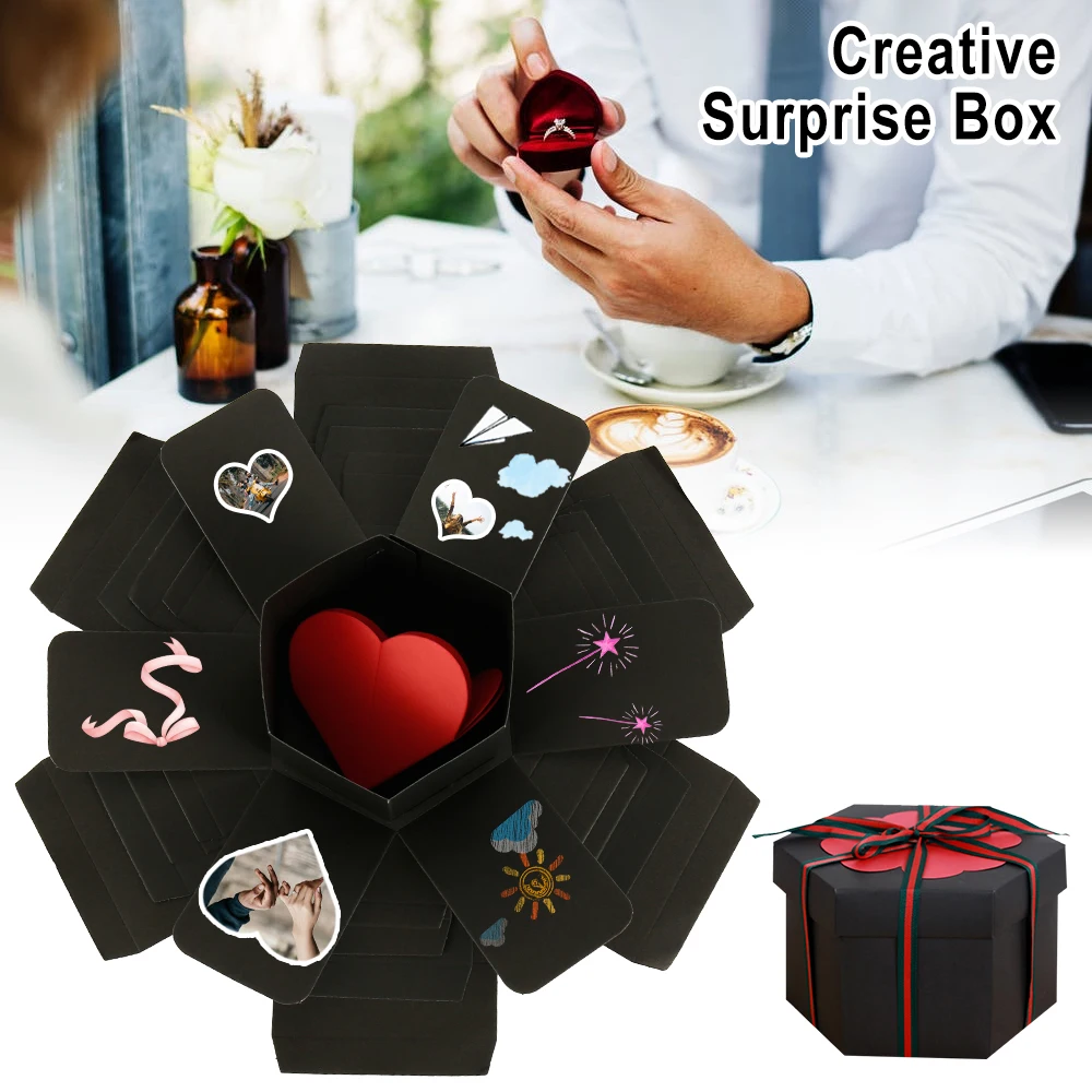 Подарки сюрпризы коробка ручной любителей DIY фотографии День Святого Валентина