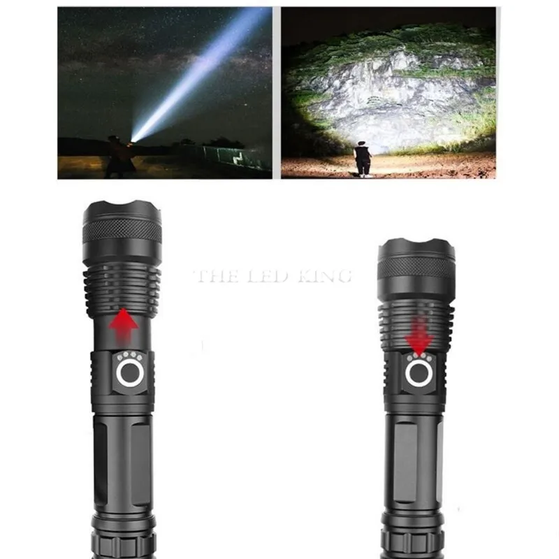 Самый мощный светодиодный фонарик XHP90 масштабируемый тактический Xhp70 XHP50 18650 или