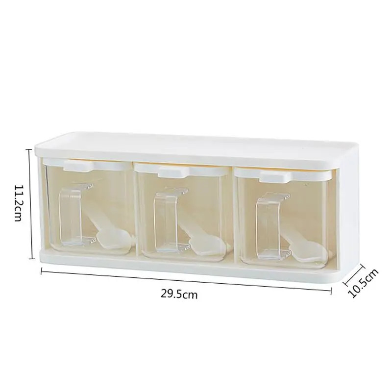 Набор для специй 3 сетки ложка Кухня с крышкой контейнер коробка приправами травы