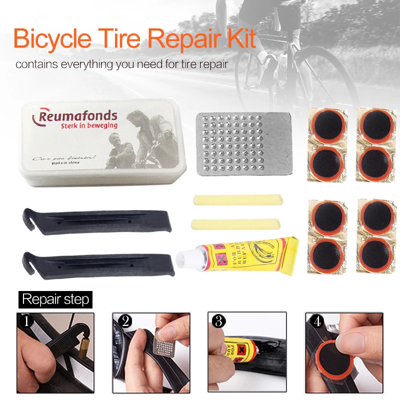 Portable Mountain Bike Bicycle Repair Kit Tool Set Cycling for Multi-Purpose Emergency Tire Kits | Спорт и развлечения