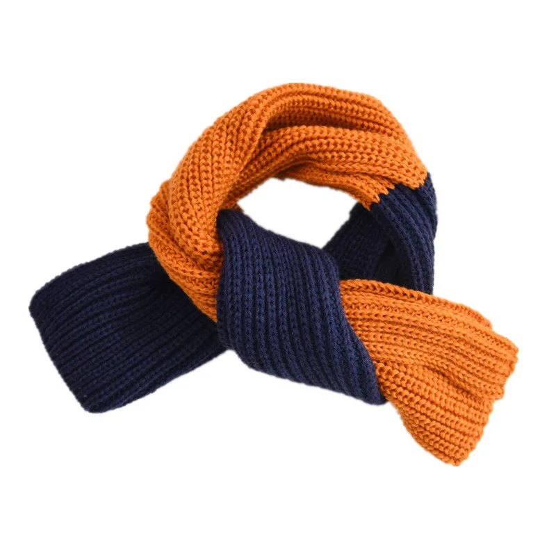 

The new autumn/winter 2021 style is short patchwork and thickened thermal knitted wool scarf head scarf headwraps for women