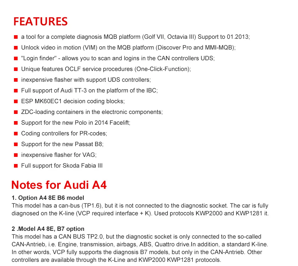 VAG CAN PRO V5.5.1 VCP Сканер Поддержка Can Bus UDS K Line работает для AUDI VAG CAN PRO CAN BUS+ UDS+ K-line специальная распродажа