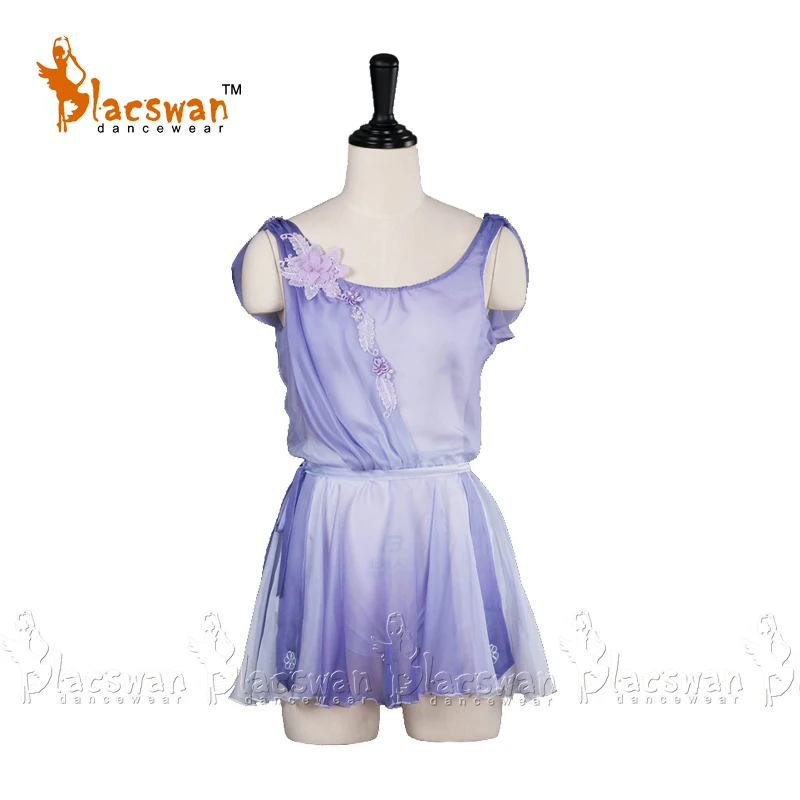 

Сиреневое выцветающее шифоновое балетное платье с вариациями купидонов, сценический костюм для балерины, платья для соревнований BT710