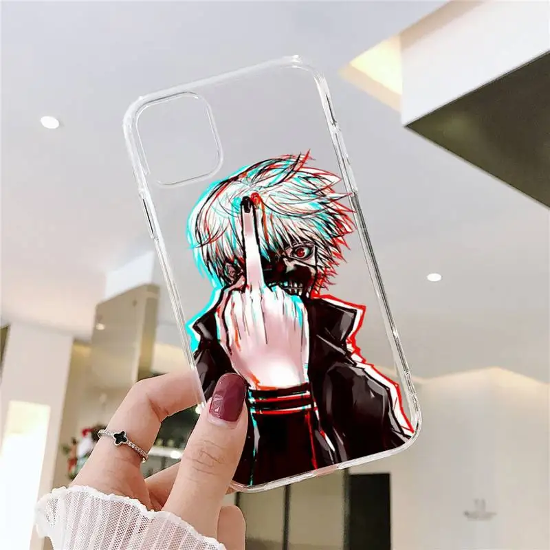 

tokyo ghoul anime Phone Case Transparent for iPhone 11 12 mini pro XS MAX 8 7 6 6S Plus X 5S SE 2020 XR