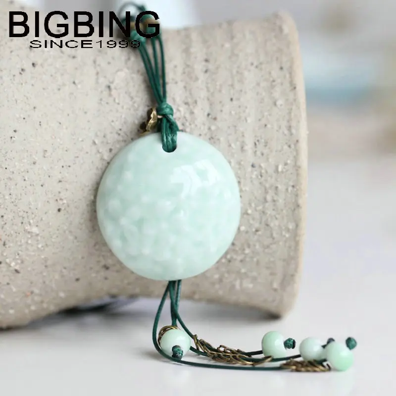 C093 BIGBING модные ювелирные изделия ручной вязки керамический кулон ожерелье