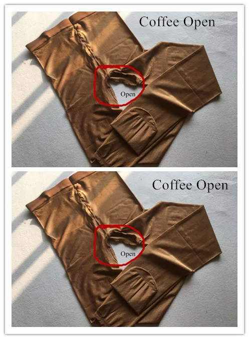 Open 2 Coffee 2 шт./упак. Для женщин Ультра мерцающие плюс подштанники для девочек плотный 70D Толщина блеск Утягивающие колготки чистый колготки черного и телесного цвета Кофе - Цвет: Open 2 Coffee