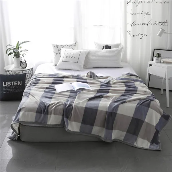 style6 Однотонные цветные одеяла модные Одеяла Твин Полный Королева Король одеяла мягкие пледы фланелевые одеяла на кровать/автомобиль/диван серый Европа ковры - Цвет: style6