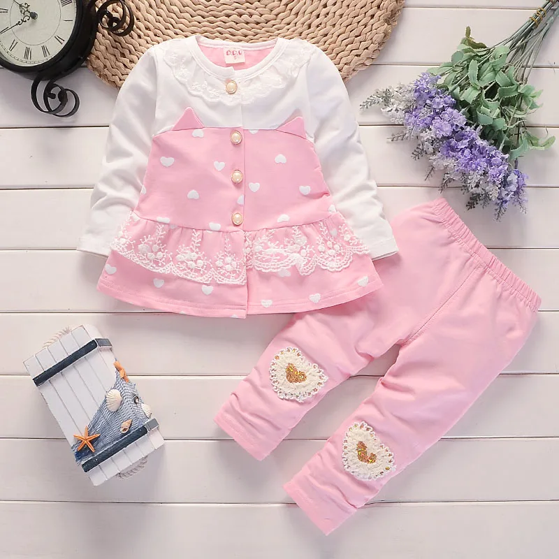 Комплекты одежды для маленьких девочек BibiCola демисезонный спортивный костюм из