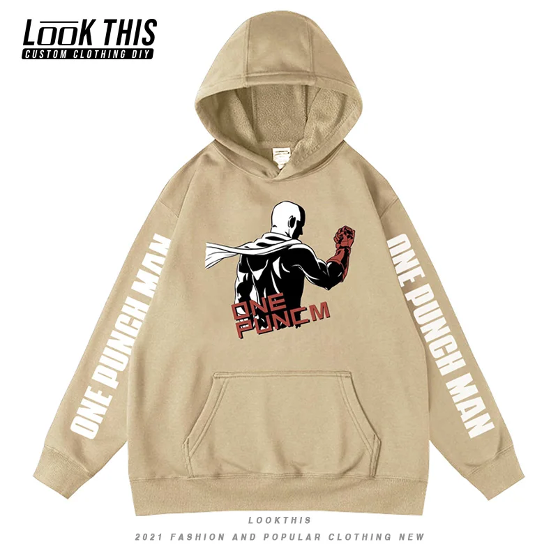 

One Punch Man Funny Anime Men's Oversized Hoodie Printing Hoodies Sweatshirt Hat Clothing Hoody Tops Streetwear Hooded Pullover