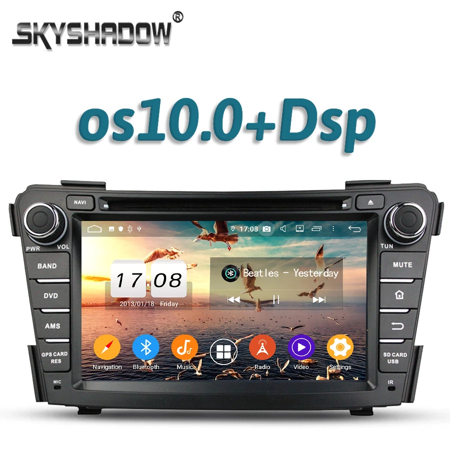 Автомобильный dvd плеер TDA7851 DSP IPS Android 9 0 8Core 4 Гб RAM GPS RDS радио wifi Bluetooth 5 для Hyundai i40 2011