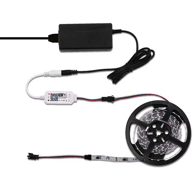 DC12-24V Мини Wifi WS2811 1903LED полоса управления светом для Amazon Alexa/Google Phone Smart Voice IOS/Android APP