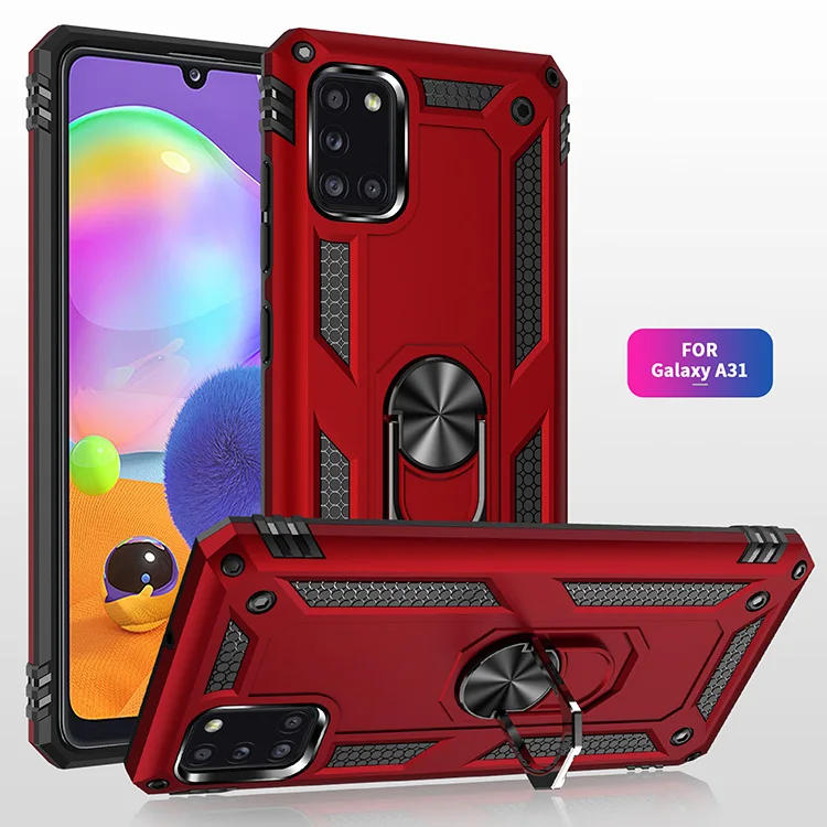 Phone Case For Samsung Galaxy A01 A11 A31 A41 A51 A21 A71 A70E A21S M11 Fashion Anti Fall Shockproof Magnetic ring Bracket Cover