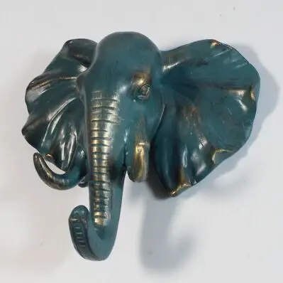 

firewood Animal elephant head wall hanging household decoration resin clothing modern hook wall statue home decoration wedding