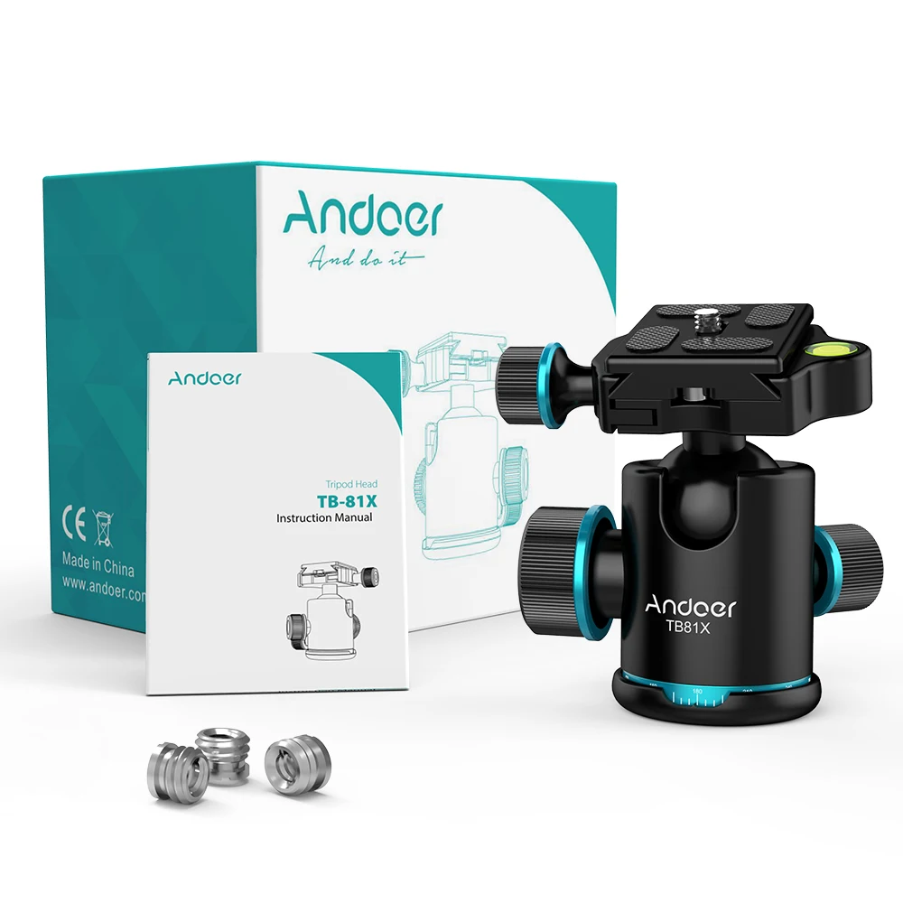 Andoer TB81X штатив с шаровой головкой вращающаяся на 360 градусов панорамная шаровая