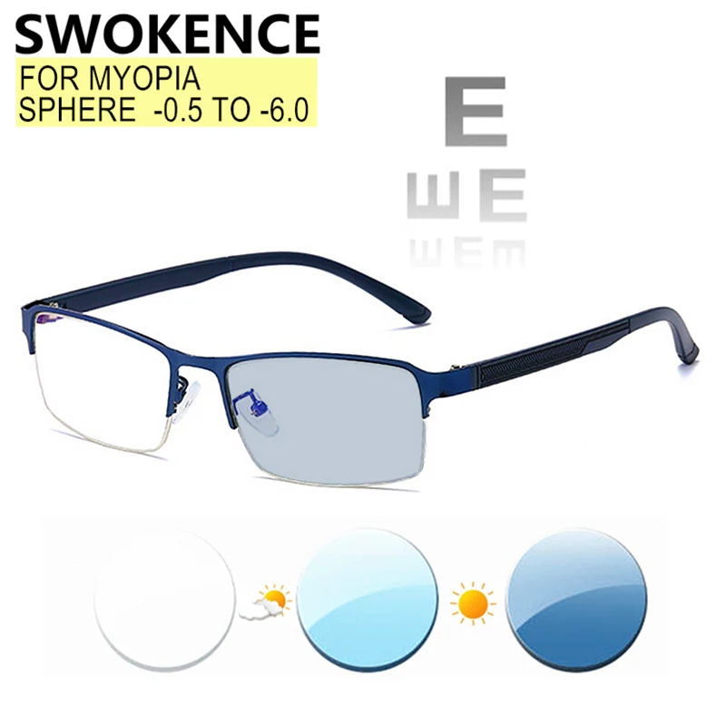 Очки для близорукости унисекс с диоптриями от-0 5 до-6.0 фотохромные очки мужчин по