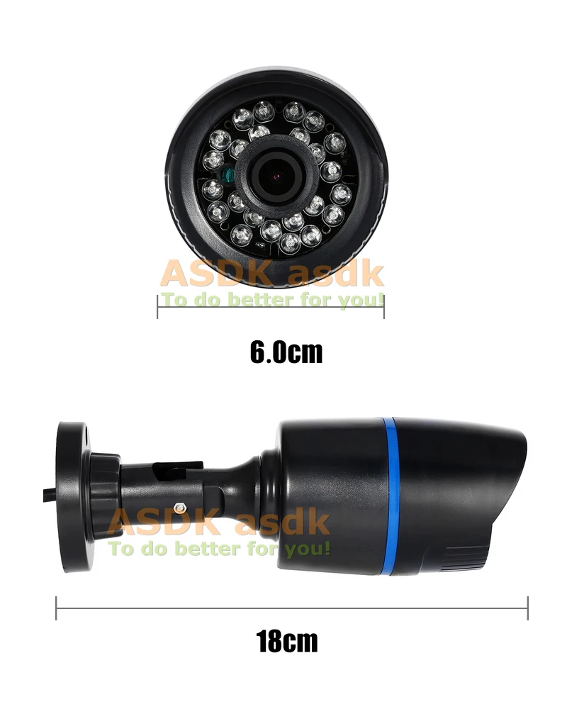 H.265 Водонепроницаемая 3MP наружная ip-камера 1296P / 1080P светодиодный ИК-Пуля