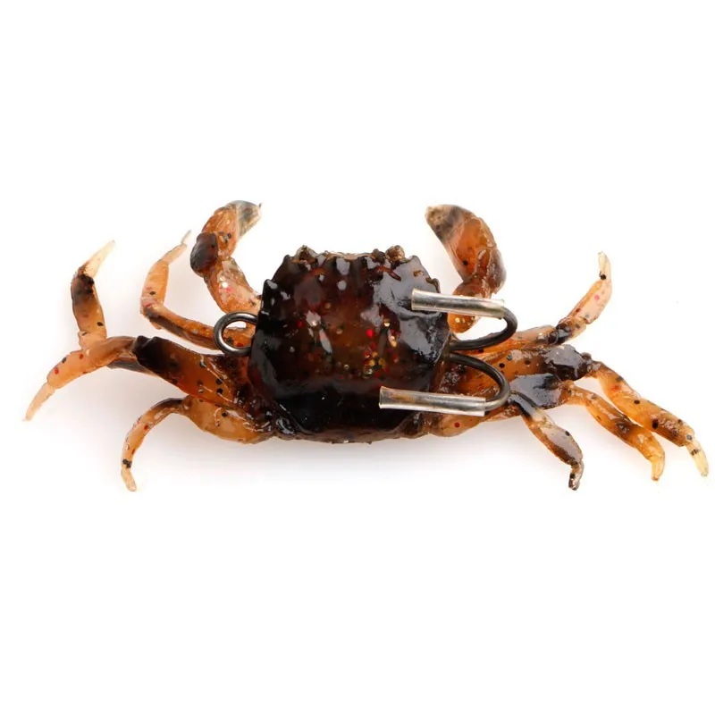 

10cm Multicolor Saltwater 3D Simulation Crab Lures Bass Wrasse Cod Sea Fishing Hook Twin Sharp Hooks Tackle Bait Manic Crab Lure