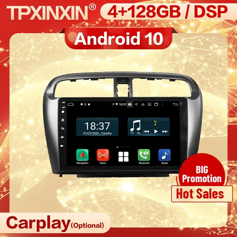 

4+128G Carplay 2 Din Android 10 Stereo Receiver For Mitsubishi Attrage 2012 2013 2014 2015 2016 GPS Radio Audio Player Head Unit