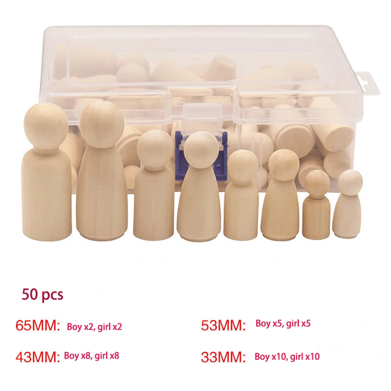 Сделай Сам детская креативная Раскрашенная деревянная кукла мальчик девочка