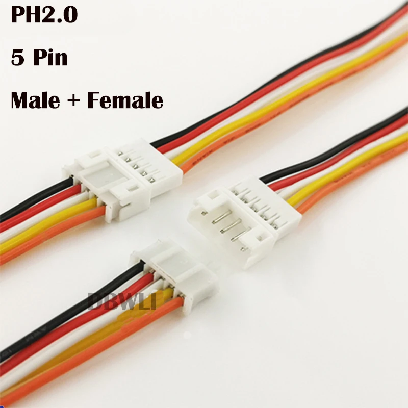 10 пар Micro PH2 JST PH 2 0 PH2.0 2P 3P 4P 5P 6 контактный Штекерный разъем с проводными кабелями 100