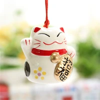 car lucky cat ornaments ceramic wind chimes creative personality car decoration