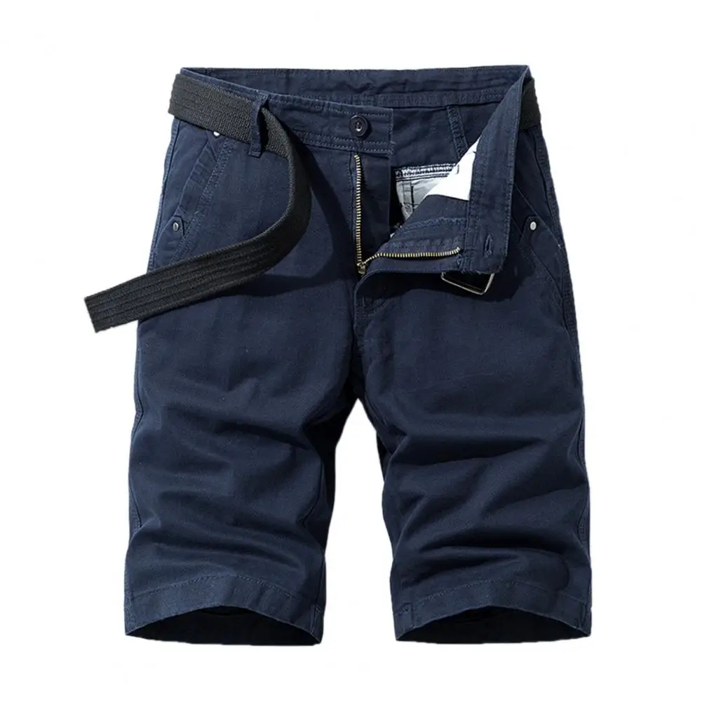 

2021 Summer Men Shorts Casual Solid Color Loose Plus Size Fashion Straight High Waist Short Tactical Trousers