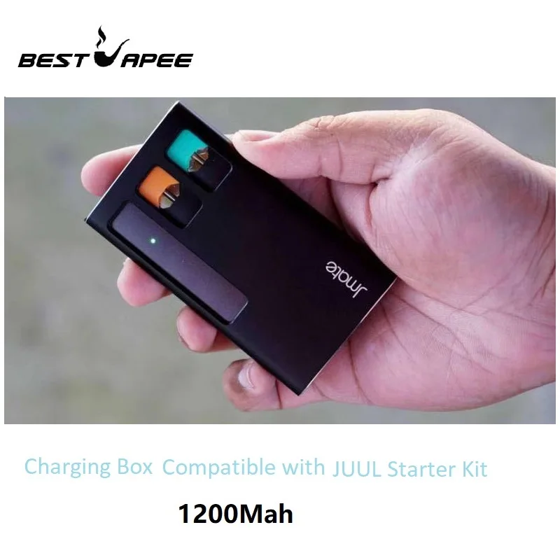Black Jmate зарядное устройство чехол для JUUL001 стартовый комплект Электронная сигарета 1200 мАч pcc портативная зарядная коробка VS DUO зарядный чехол E vape - Цвет: Black