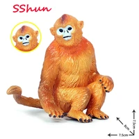 7 587 5cm childrens simulation wild animal world static monkey big golden monkey model solid decoration toy figure
