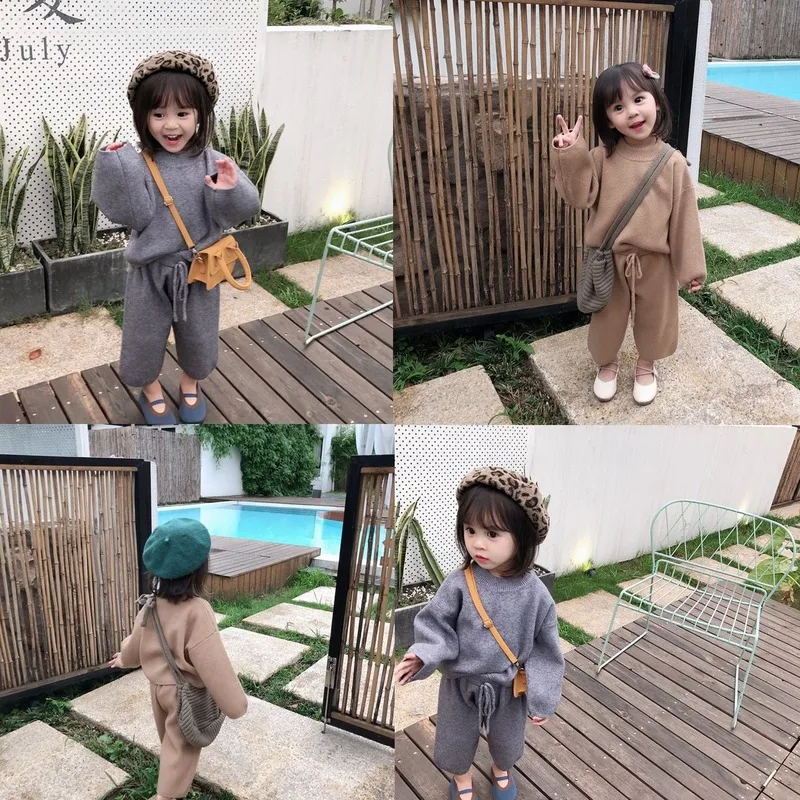 New Autumn 2020 Girls Solid Color Casual Loose Core Spun Yarn Sweater Sets Toddler Kikds Cotton Knitted Two Piece Sets
New Autumn 2020 Girls Solid Color Casual Loose Core Spun Yarn Sweater Sets Toddler Kikds Cotton Knitted Two Piece Sets