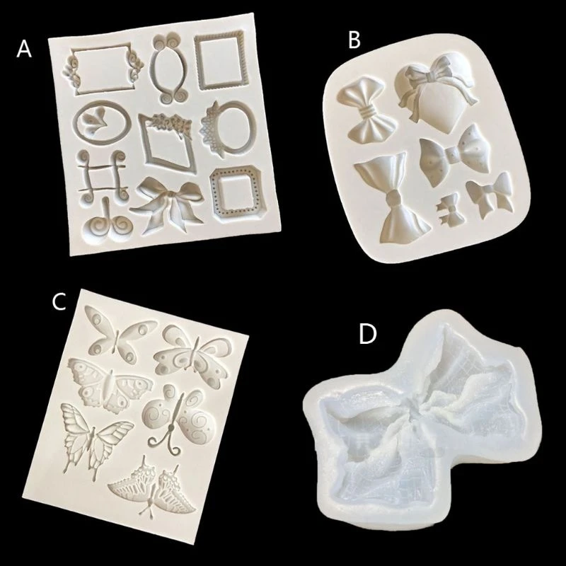 

Bow Tie Collection Silicone Mold Fondant Sugarcraft Mould Gum Paste Chocolate Resin Cake Mold Jewelry Baking Tools