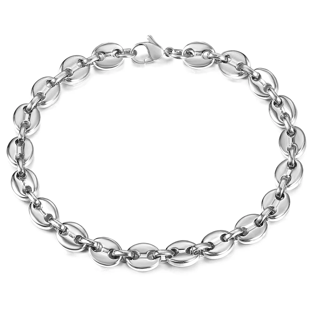 Браслет-цепочка из нержавеющей стали для мужчин и женщин подарочное Ювелирное