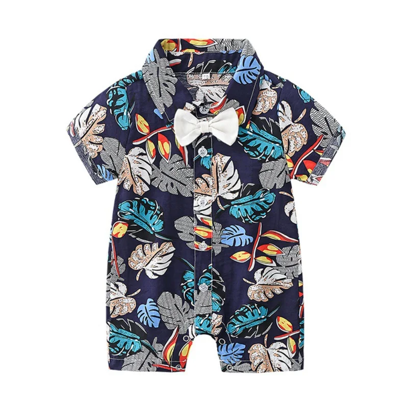 

Summer Baby Boy Rompers CottonToddler Clothes Gentleman Baby Boys Romper Toddler Kids Jumpsuits Birthday 23