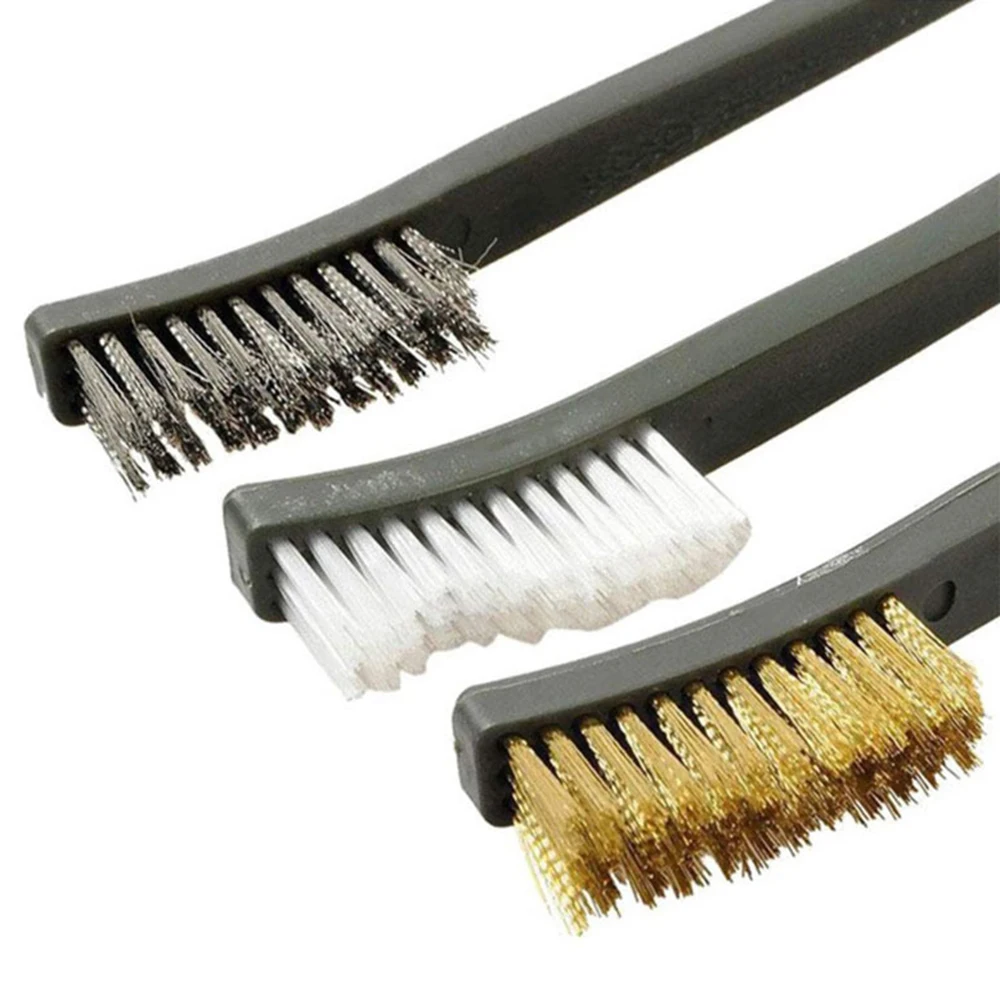 Mini Wire Brush Black Brass Stainless steel Metal Rust remover Workshop