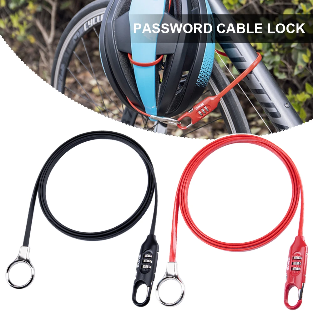 3 цифр Велосипедные замки Комбинации замок с 180 см Стальная проволока