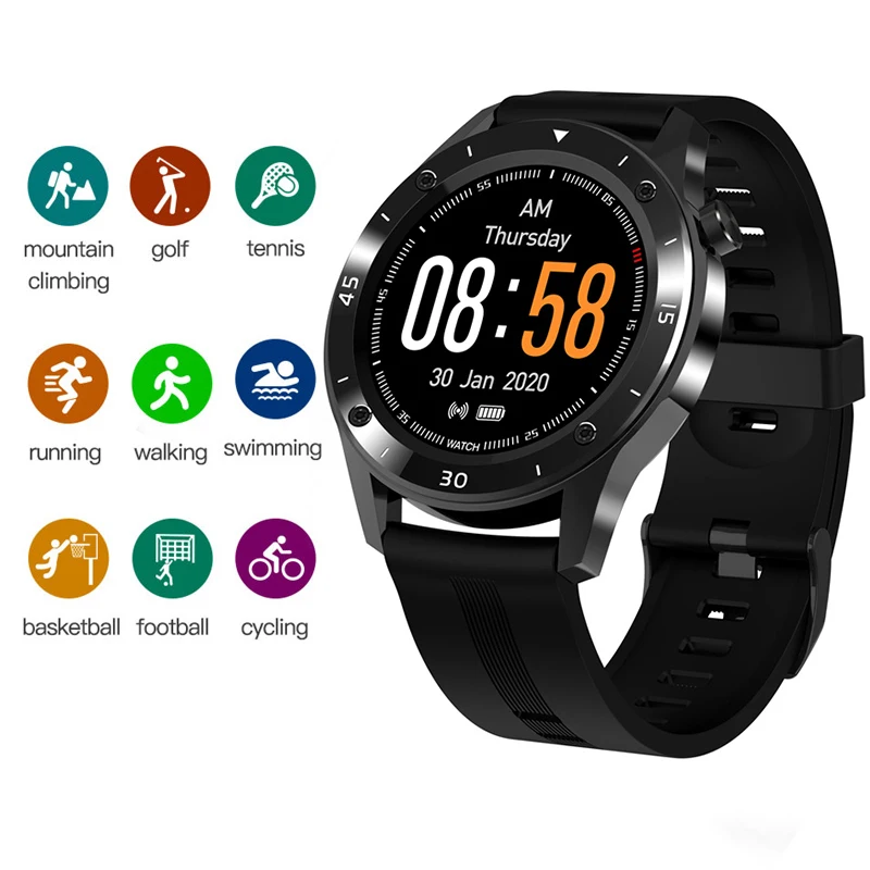 

F22 Round Smart Watch Men GPS Tracker Bluetooth Control 1.54 Inch Full Touch Heart Rate Smartwatch for Android Ios phones