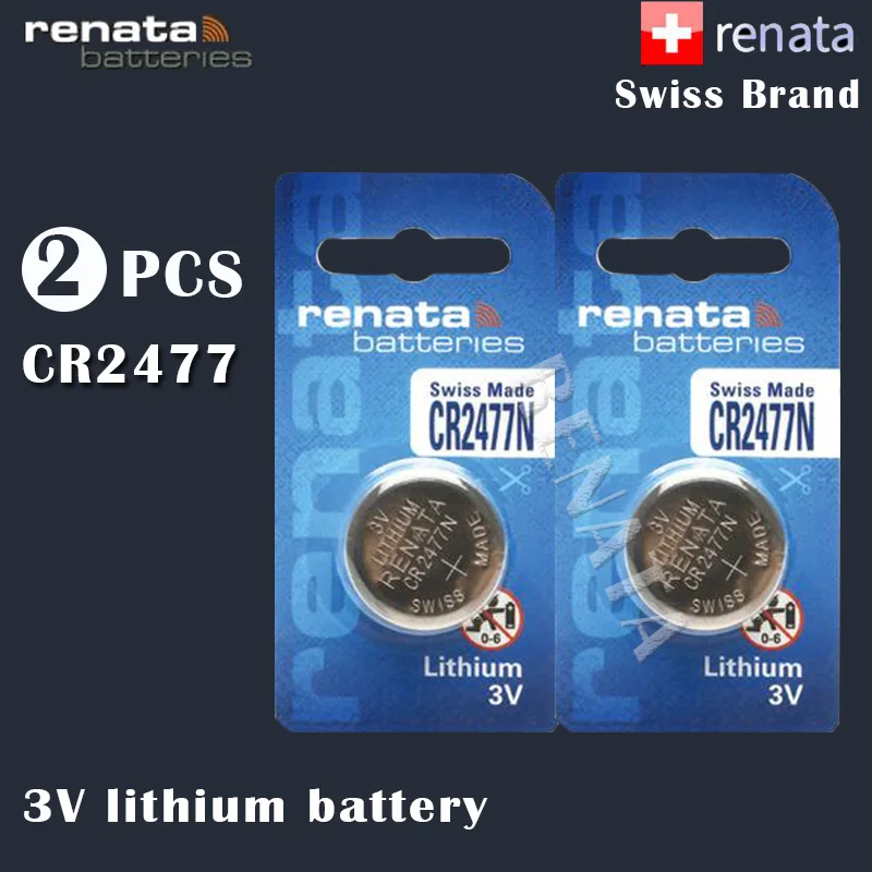 2 шт./лот оригинальная литиевая батарея renata CR2477N CR2477 2477 3 в для часов стоп сигнала