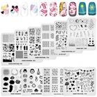 Тарелки для стемпинга на День Св. Валентина, тарелки с рисунком сердца и любовных губ, трафареты для штампов, форма для дизайна ногтей