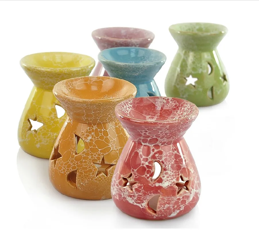 1 шт. керамические эфирные масла лампы полые Звезды Луна узор простые аромат