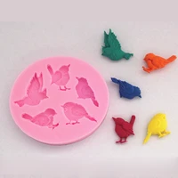 3d birds silicone sugar craft diy cake soap chocolate candy christmas birthday baking mould cake decorating tools