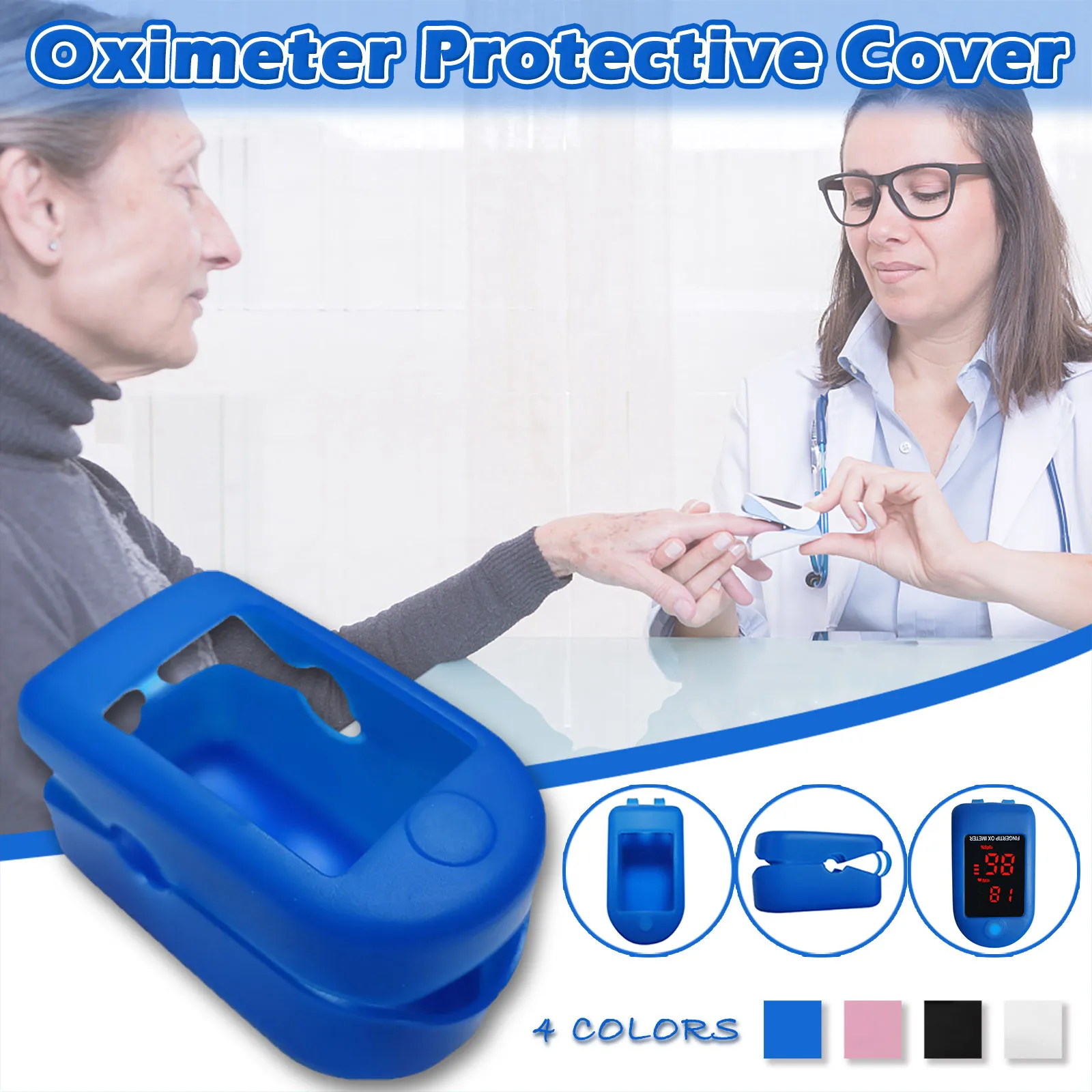 Силиконовый чехол для пульсоксиметра 1 шт. защитный пальца силиконовый розовый