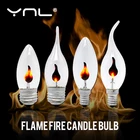 Светодиодная лампа-свеча Edison Flicker Flame, Е14, Е27, 3 Вт, 220 В переменного тока, ретро-Декор, энергосберегающая лампа