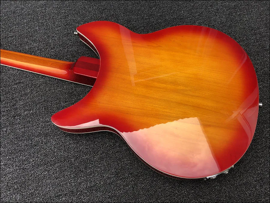 High quality 12 String Electric Guitar, Ricken 360 Electric Guitar,Cherry red Burst body,Rosewood fingerboard,free shipping