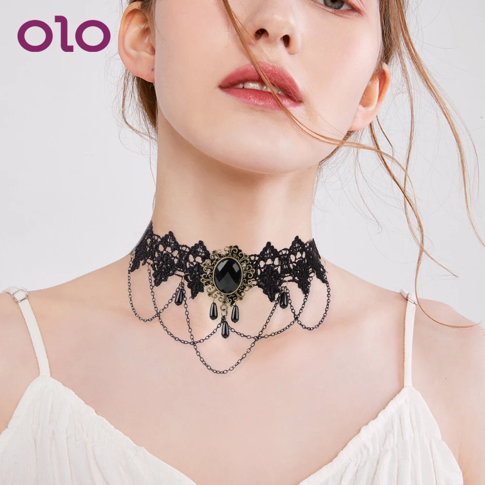 OLO сексуальное ожерелье стразы воротник связанные невольницы косплей интимные