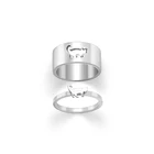 Обручальное кольцо Saunter cat для пары, кольцо для пары, альтернатива обручальному кольцу для парня, мужа