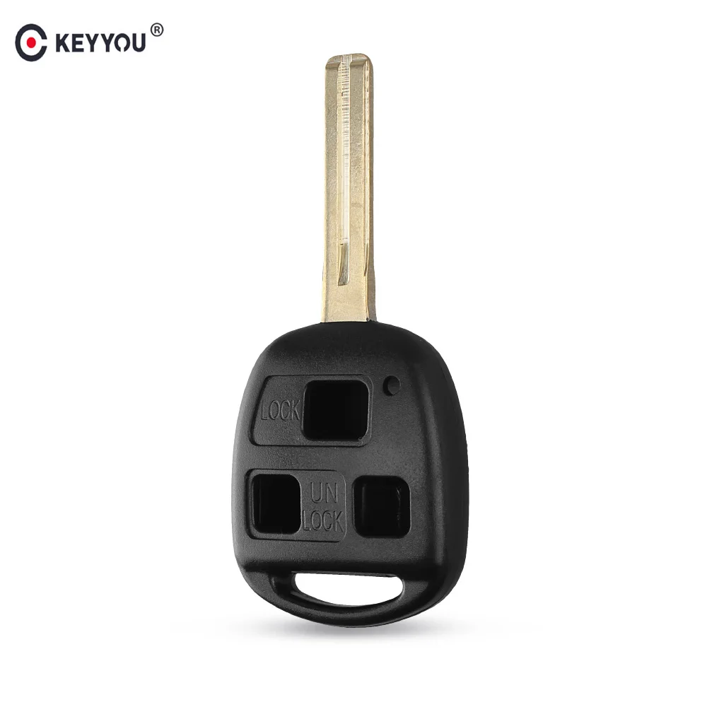 Замена KEYYOU 3 кнопки дистанционного ключа оболочки чехол для Lexus GX470 RX350 ES300 RX300 RX400h SC GS LS без выреза