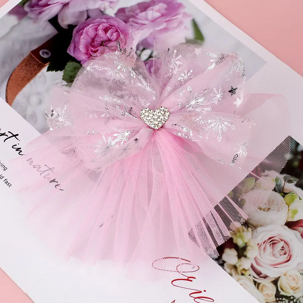 

Baby Bow -kont Hairpin Snowflake Hairclip Rhinestones Barrettes Heart-shaped Hair Clips & Pins for Girls Kids Headwear Gift