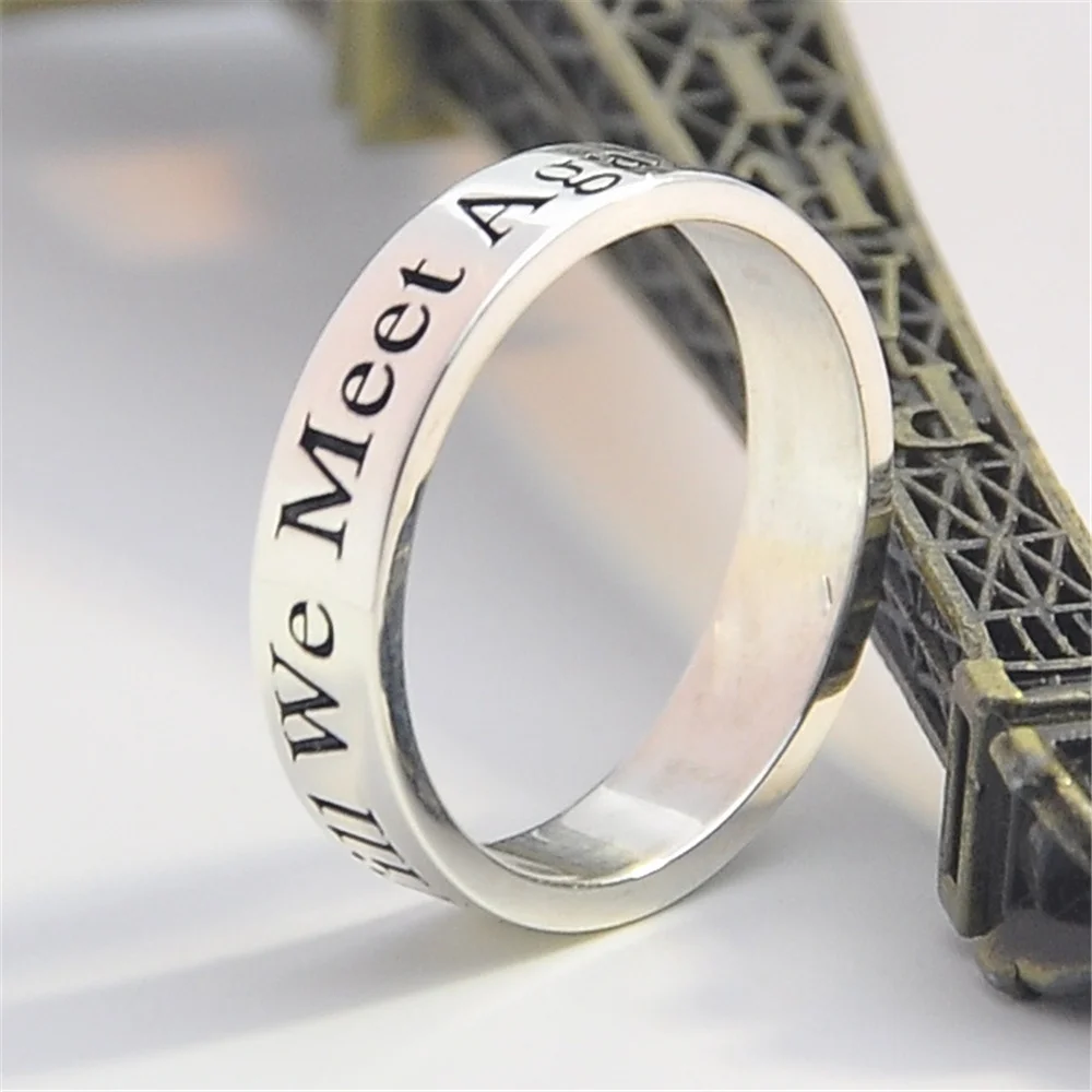 

3UMeter S925 Silver Lettering Ring Custom Name Ring Personalized Couple Diy Lettering Customized Rings Women Gift Jewelry