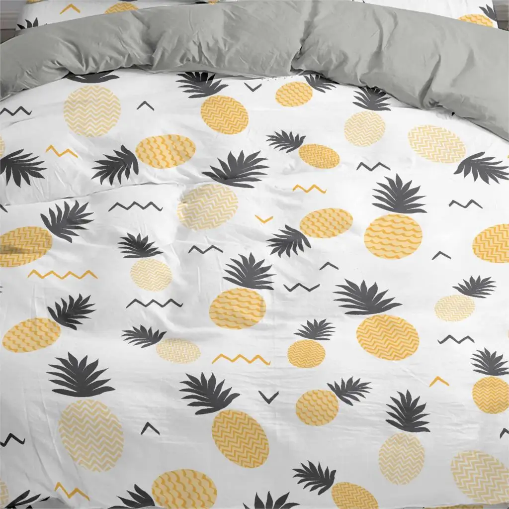 

Cartoon Pineapple 3D Print Bedding Sets Plant Kids Cute Duvet Cover Set Single Twin Full Queen Size Home Textiles Bedspread Gift