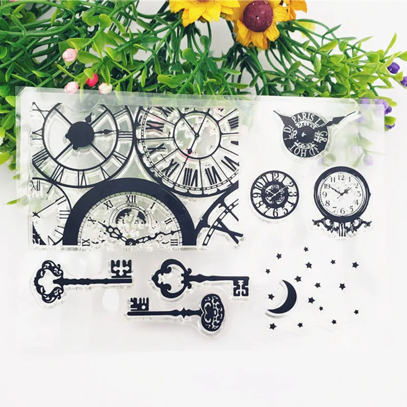 1 Набор ключей с часами прозрачных штампов Силиконовое уплотнение для