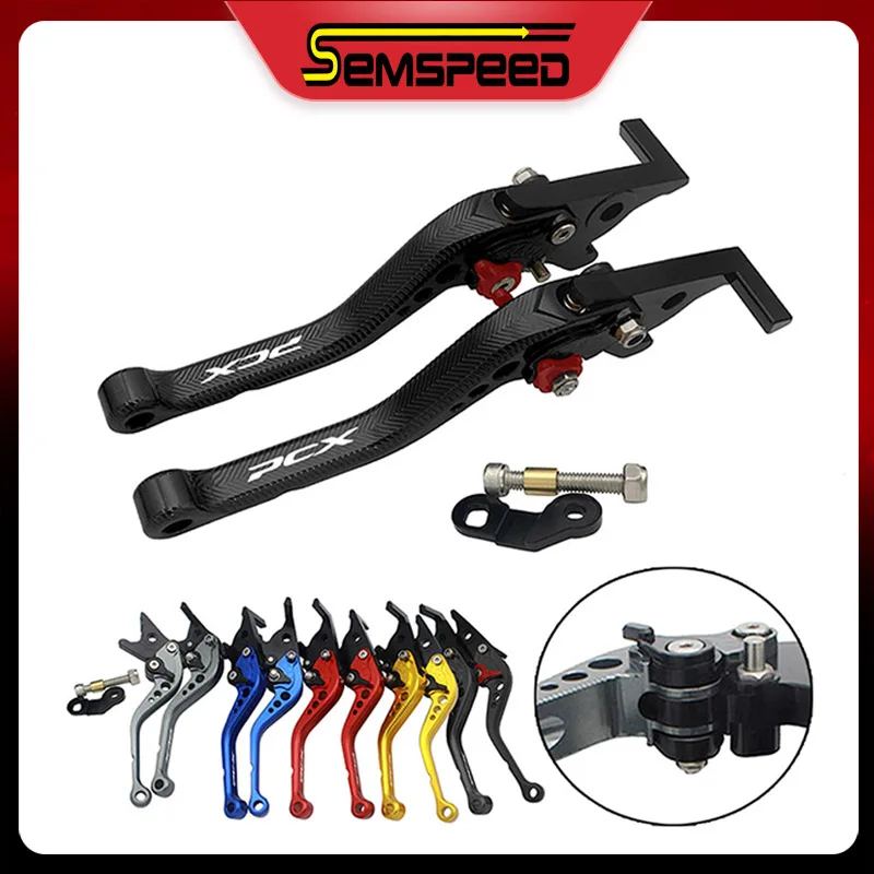 

Motorcycle Brake Clutch Lever with Parking Function For Honda PCX 125 PCX 150 2010-2020 SEMSPEED CNC 3D Short Rhombus Levers